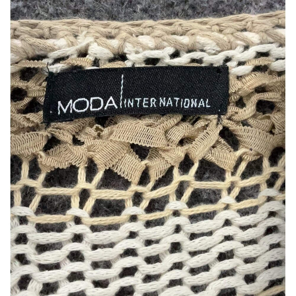 Vintage Y2K Victoria’s Secret Tan Coastal Grandmother Boho Crochet Knit Cardigan - Picture 15 of 16